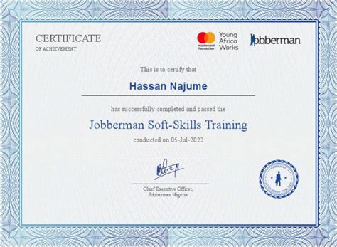 jobberman soft skills certificate